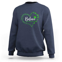 Traumatic Brain Injury Awareness Sweatshirt TBI Believe Butterflies