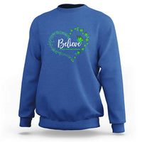 Traumatic Brain Injury Awareness Sweatshirt TBI Believe Butterflies