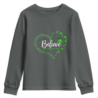 Traumatic Brain Injury Awareness Youth Sweatshirt TBI Believe Butterflies
