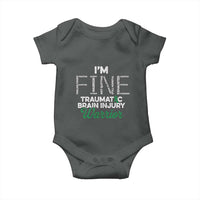 Traumatic Brain Injury Awareness Baby Onesie TBI Warrior I'm Fine
