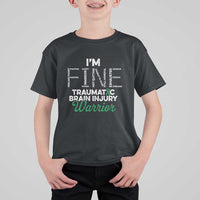 Traumatic Brain Injury Awareness T Shirt For Kid TBI Warrior I'm Fine