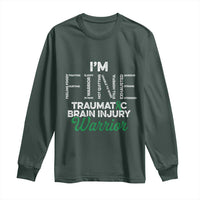 Traumatic Brain Injury Awareness Long Sleeve Shirt TBI Warrior I'm Fine