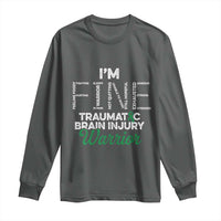 Traumatic Brain Injury Awareness Long Sleeve Shirt TBI Warrior I'm Fine