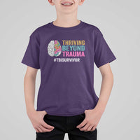 Traumatic Brain Injury Awareness T Shirt For Kid Thriving Beyond Trauma TBI Survivor