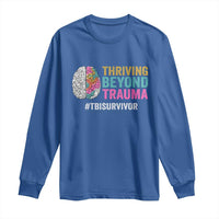 Traumatic Brain Injury Awareness Long Sleeve Shirt Thriving Beyond Trauma TBI Survivor