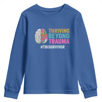 Traumatic Brain Injury Awareness Youth Sweatshirt Thriving Beyond Trauma TBI Survivor