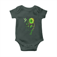 Traumatic Brain Injury Awareness Baby Onesie Sunflower Hummingbird