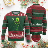 Traumatic Brain Injury Awareness Ugly Christmas Sweater Sunflower Hummingbird - Wonder Print Shop