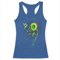 Traumatic Brain Injury Awareness Racerback Tank Top Sunflower Hummingbird