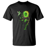 Traumatic Brain Injury Awareness T Shirt Sunflower Hummingbird