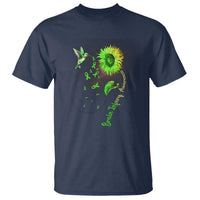 Traumatic Brain Injury Awareness T Shirt Sunflower Hummingbird