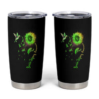 Traumatic Brain Injury Awareness Tumbler Cup Sunflower Hummingbird