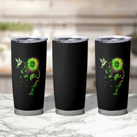 Traumatic Brain Injury Awareness Tumbler Cup Sunflower Hummingbird