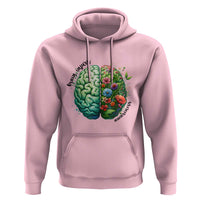 Traumatic Brain Injury Awareness Hoodie TBI Warrior Green Floral Brain