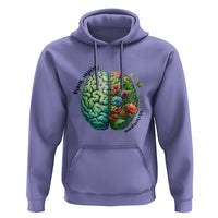 Traumatic Brain Injury Awareness Hoodie TBI Warrior Green Floral Brain