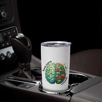 Traumatic Brain Injury Awareness Tumbler Cup TBI Warrior Green Floral Brain