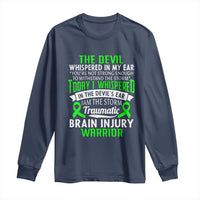 Traumatic Brain Injury Awareness Long Sleeve Shirt TBI Warrior I Am The Storm