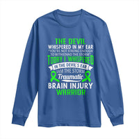 Traumatic Brain Injury Awareness Long Sleeve Shirt TBI Warrior I Am The Storm