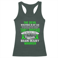 Traumatic Brain Injury Awareness Racerback Tank Top TBI Warrior I Am The Storm