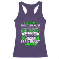 Traumatic Brain Injury Awareness Racerback Tank Top TBI Warrior I Am The Storm