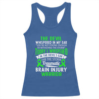 Traumatic Brain Injury Awareness Racerback Tank Top TBI Warrior I Am The Storm