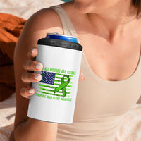 Traumatic Brain Injury Awareness 4 in 1 Can Cooler Tumbler Not All Wounds Are Visible TBI Warrior American Flag