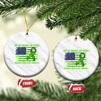 Traumatic Brain Injury Awareness Ceramic Ornament Not All Wounds Are Visible TBI Warrior American Flag - Wonder Print Shop