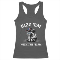 Autism Racoon Cowboy Racerback Tank Top Rizz Em With The Tism