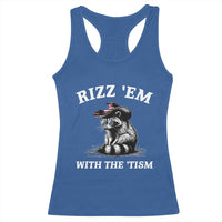 Autism Racoon Cowboy Racerback Tank Top Rizz Em With The Tism