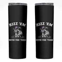 Autism Racoon Cowboy Skinny Tumbler Rizz Em With The Tism