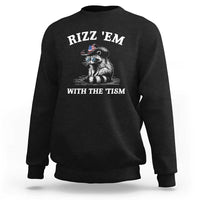 Autism Racoon Cowboy Sweatshirt Rizz Em With The Tism