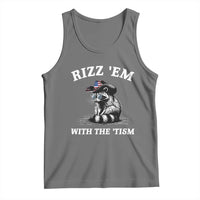 Autism Racoon Cowboy Tank Top Rizz Em With The Tism