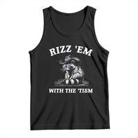 Autism Racoon Cowboy Tank Top Rizz Em With The Tism