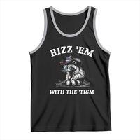 Autism Racoon Cowboy Tank Top Rizz Em With The Tism