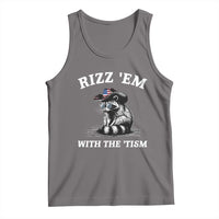 Autism Racoon Cowboy Tank Top Rizz Em With The Tism