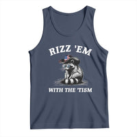 Autism Racoon Cowboy Tank Top Rizz Em With The Tism