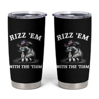 Autism Racoon Cowboy Tumbler Cup Rizz Em With The Tism