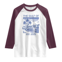 Retro Gulf Of USA Raglan Shirt America Est 2025 American Flag