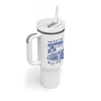 Retro Gulf Of USA Tumbler With Handle America Est 2025 American Flag