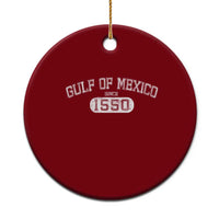 Retro Gulf of Mexico Ceramic Ornament Est 1550 Mexican Flag - Wonder Print Shop