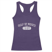 Retro Gulf of Mexico Racerback Tank Top Est 1550 Mexican Flag