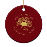 Gulf of Mexico Ceramic Ornament Always & Forever Vintage Sunset Political - Wonder Print Shop