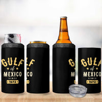 Gulf of Mexico Since 1672 4 in 1 Can Cooler Tumbler Golfo de Mexico Classic Vintage
