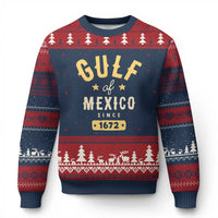Gulf of Mexico Since 1672 Ugly Christmas Sweater Golfo de Mexico Classic Vintage - Wonder Print Shop