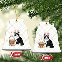 Easter Day Cat Bunny Ears Eggs Graphic Ceramic Ornament - Wonder Print Shop