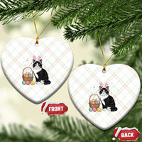 Easter Day Cat Bunny Ears Eggs Graphic Ceramic Ornament - Wonder Print Shop