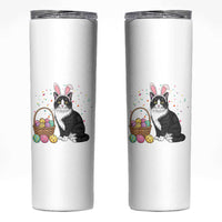 Easter Day Cat Bunny Ears Eggs Graphic Skinny Tumbler - Wonder Print Shop