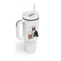 Easter Day Cat Bunny Ears Eggs Graphic Tumbler With Handle - Wonder Print Shop