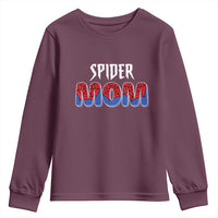 Funny Spider Mom Youth Sweatshirt Son Birthday Party