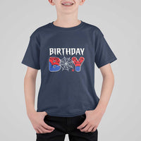 Spider Birthday Boy T Shirt For Kid Bday Spiders Party